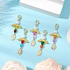 Angel Acrylic & Shell Pearls Pendant Decorations HJEW-JM02459-1