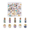 40Pcs 2 Style Glass Bottle Pendants FIND-CD0001-21-2