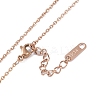 Ion Plating(IP) 304 Stainless Steel Cable Necklaces NJEW-G081-11RG-3