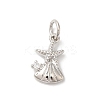 Rack Plating Brass Clear Cubic Zirconia Pendants KK-Z056-27P-1