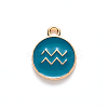 Alloy Enamel Pendants X-ENAM-S124-01B-05J-2