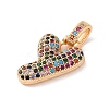 Brass Micro Pave Cubic Zirconia Pendants KK-C076-29Y-G02-2
