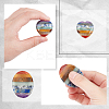 2Pcs 2 Style Chakra Worry Stone for Anxiety Therapy G-CP0001-03-4