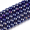 Electroplate Opaque Glass Beads Strands GLAA-T032-P4mm-AB03-1
