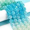 Spray Painted Crackle Glass Beads Strands DGLA-C002-10mm-10-2