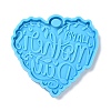 Mother's Day Theme DIY Pendant Silicone Molds DIY-P053-07-2