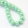 Baking Paint Pearlized Glass Pearl Round Bead Strands X-HY-Q330-8mm-63-4