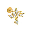Stainless Steel Micro Pave Clear Cubic Zirconia Cartilage Earrings for Women Men WG39C06-11-1