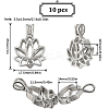 10Pcs Alloy Diffuser Locket Pendants FIND-SC0008-35-2