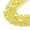 Baking Paint Transparent Glass Beads Strands DGLA-A034-J8mm-B05-3
