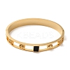 PVD Vacuum Plating 304 Stainless Steel Bangles for Women BJEW-F474-36G-2
