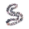 Electroplate Natural Fire Crackle Agate Beads Strands G-T131-55-13-3