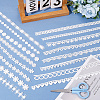 24 Yards 8 Styles Milk Fiber Lace Trim Ribbon OCOR-CY0001-09A-5