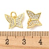 Rack Plating Brass Micro Pave Clear Cubic Zirconia Pendants KK-B093-13C-G-3