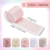 5 Rolls 5 Colors Polyester Frayed Ribbon OCOR-PH0002-79-2