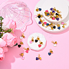 30Pcs 6 Style Alloy Enamel Heart with Smiling Face Pendant Decorations HJEW-YW00177-5