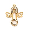 304 Stainless Steel Rhinestone Pendants STAS-P385-03B-G-1
