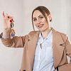 6Pcs 3 Styles Moon & Star Alloy Swivel Lobster Claw Clasps & Brass Cable Chains AJEW-UN00040-5