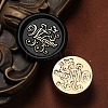 Welcome Wax Seal Brass Stamp Heads AJEW-M038-01K-G-1