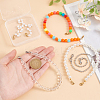 5Pcs 5 Styles Round Plastic & Acrylic Beads Baseball Cap Chain AJEW-GO00046-3