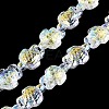 Electroplate Transparent Glass Beads Strands EGLA-N055-04A-11-1