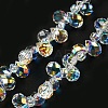 Electroplate Transparent Glass Beads Strands EGLA-P052-01A-AB02-1