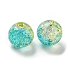 Transparent Spray Painting Crackle Glass Beads GLAA-L046-01B-35-2