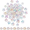 300Pcs 3 Styles Transparent & Opaque Acrylic Flower Bead Caps MACR-AR0001-25-1