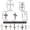 8Pcs 8 Styles 304 Stainless Steel Pendants STAS-SC0009-08-2