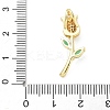 Brass Micro Pave Cubic Zirconia Pendants KK-D357-38G-02-3