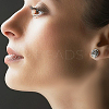 925 Sterling Silver Round Flat Pad Stud Earring Findings STER-GO0001-47-5