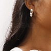 304 Stainless Steel Ring Stud Earrings FP4530-1-2
