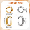 4Pcs 4 Styles 304 Stainless Steel Spring Gate Rings STAS-GO0001-26-2