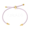 Adjustable Round Braided Microfiber Leather Cord Bracelet Making KK-CBAC260-01G-28-1