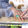 2Pcs Adjustable Brass Finger Rings Components FIND-GO0002-77B-5