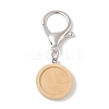 Wooden Flat Round Pendant Decorations LS-STAS-P408-06P-1