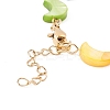Natural Shell Crescent Moon Link Chain Bracelet BJEW-C015-12G-3