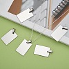 Non-Tarnish 201 Stainless Steel Rectangle Mirror Polished Finish Stamping Blank Tag Pendants X-STAS-S030-01-5