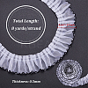 8 Yards Polyester Pleated Lace Trim OCOR-WH0080-87A-2