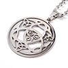 304 Stainless Steel Enamel Necklaces NJEW-Q338-08P-3