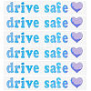 Laser PVC Drive Safe Self Adhesive Car Stickers STIC-WH0013-09B-1