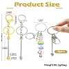4Pcs 2 Colors Alloy Bar Beadable Keychain for Jewelry Making DIY Crafts KEYC-CJ0001-08-8