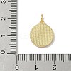 Brass Pave Natural Shell Flat Round with Letter Charms KK-Z115-13G-L-3
