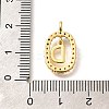 Brass Micro Pave Cubic Zirconia Pendants ZIRC-P123-01G-D02-3