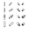 16Sets 4 Style 304 Stainless Steel Screw Clasps STAS-FW0001-08P-1