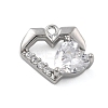 Brass Micro Pave Cubic Zirconia Pendants KK-D283-27P-1