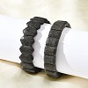 Rhombus Frosted Natural Lava Rock Bead Stretch Bracelets for Women Men BJEW-C097-03A-3