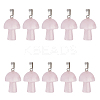 10Pcs Natural Rose Quartz Pendants G-UN0001-18A-1