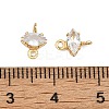 SHEGRACE Brass Pave Cubic Zirconia Horse Eye Connector Charms XGRQ2O424-436A-G-3