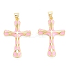 Brass Enamel Pendants KK-M220-06G-C-1
